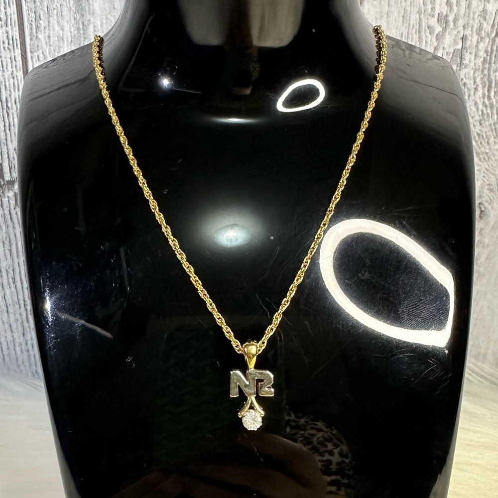 NINA RICCI initial necklace